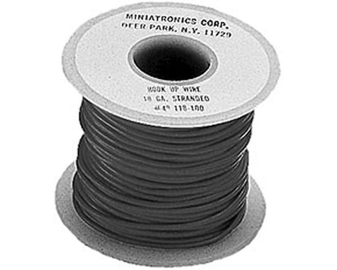 Miniatronics 100' Stranded Wire 18 Gauge, Black