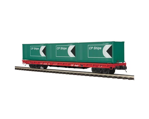 MTH Trains O 60' Flat w/3 20' Containers, CPR