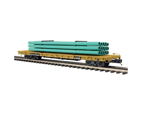 MTH Trains O 60' Flat w/Pipe Load, TTX #93189