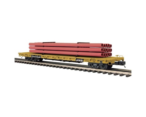 MTH Trains O 60' Flat w/Pipe Load, TTX #93150