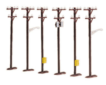 MTH Trains M.T.H. RailKing O-Scale Telephone Pole Set (6)