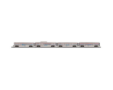 MTH Trains O-27 60' Streamlined Passenger, Amtrak (4)