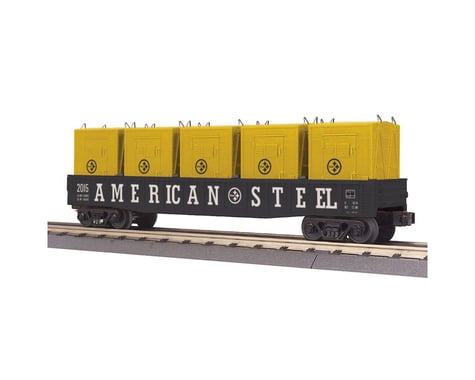 MTH Trains O-27 Gondola w /LCL Containers, American Steel