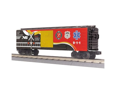 MTH Trains O-27 Box w/Blinking LEDs, NS/First Responder