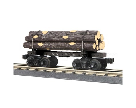 MTH Trains O-27 Old Time Flat w/Log Load, UP #49
