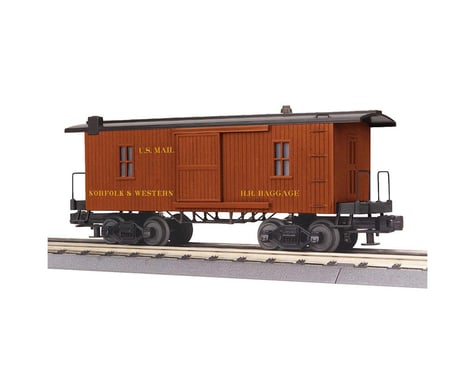 MTH Trains O-27 Old Time Baggage/Cabin Car, N&W