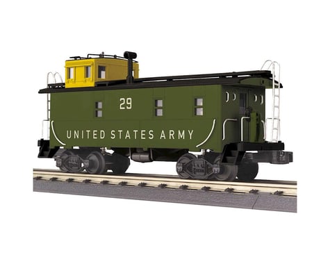 MTH Trains O-27 Offset Steel Caboose, US Army