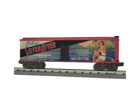MTH Trains O-27 40' Wood Reefer, Silver River Fruit
