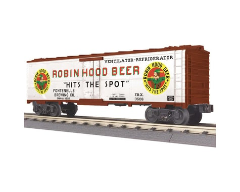 MTH Trains O-27 Modern Reefer, Robin Hood Beer #3506