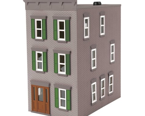 MTH Trains O 3-Story Town House #2, Gray/Green