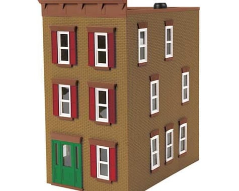 MTH Trains O 3-Story Town House #2, Tan/Red