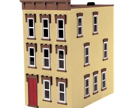 MTH Trains O 3-Story Town House #3, Cream/Brown