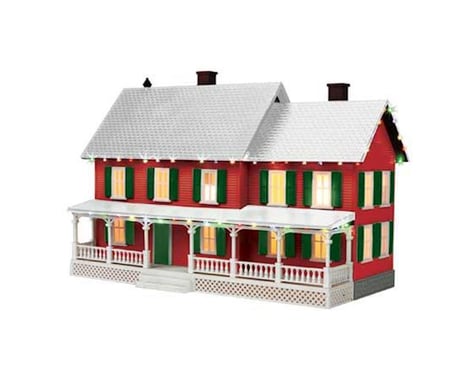 MTH Trains O Scale #4 Country House w/Operating Christmas Light (Red)