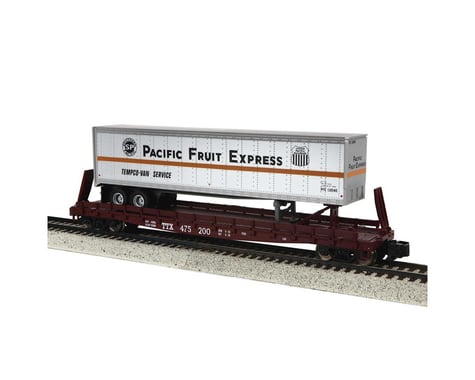 MTH Trains S Scale Flat w/48' Trailer, PFE #475200