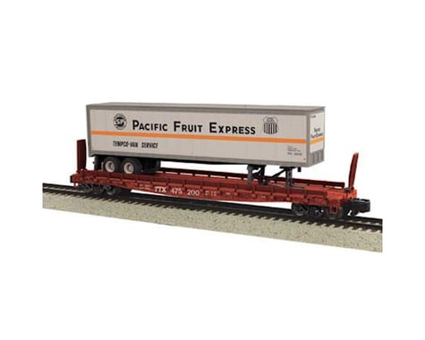 MTH Trains S Scale Flat w/48' Trailer, PFE #475205