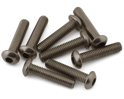 Mugen Seiki 3mm Titanium Button Head Screw (8) (14mm)