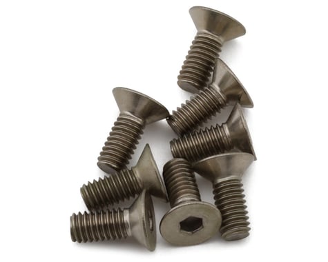 Mugen Seiki 4x10mm SJG Titanium Flat Head Screws (8)