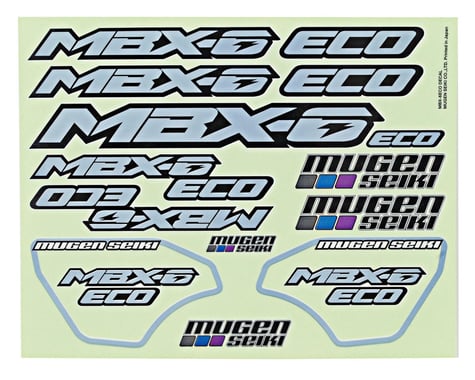 Mugen Seiki MBX6E ECO Decal Set
