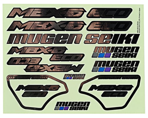 Mugen Seiki MBX6E ECO Decal Set (Chrome)