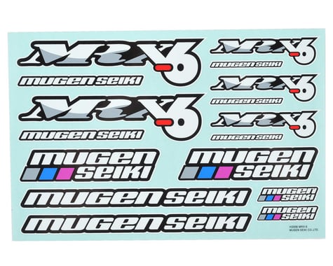Mugen Seiki MRX6 Decal Sheet