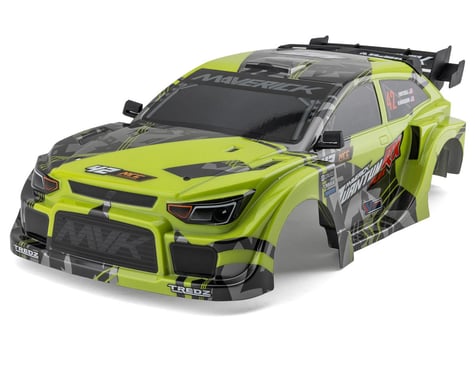 Maverick QuantumRX Flux 1/8 Rally Car Body (Fluoro Green)