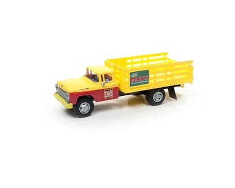 Classic Metal Works HO 1960 Stakebed Ford Truck, Yellow/Yellow&Red Cab