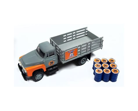 Classic Metal Works HO 1954 Ford Stakebed Truck & Oil Drums, Union 76