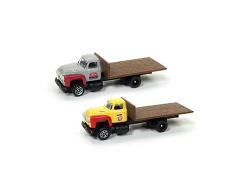 Classic Metal Works N 1954 Ford Flatbed Truck, Yellow/Red (2)