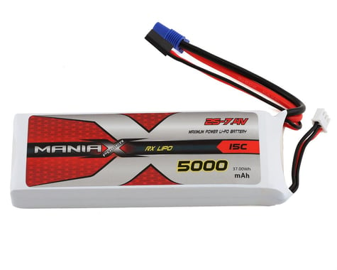 ManiaX 2S 15C Receiver LiPo Battery Pack (7.4V/5000mAh) w/EC3 & JR Connector
