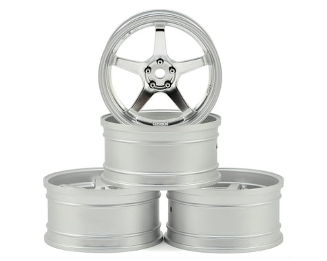 MST GT Wheel Set (Matte Silver/Chrome) (4) (Offset Changeable)