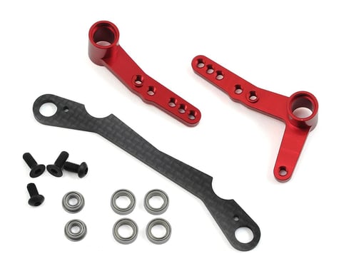 MST FXX-D Aluminum Great Angle Steering Arm Set (Red)