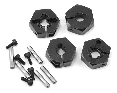 MST Alum. hex. wheel hubs 4mm (black) (4)