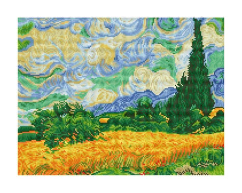 Needle Art World Wheat Fields By Van Gogh Diamond Dotz Art Kit
