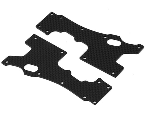 Position 1 RC Kyosho MP10T Carbon Fiber Front Suspension Arm Plate Inserts (2)