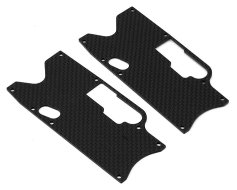 Position 1 RC Kyosho MP10T Carbon Fiber Rear Suspension Arm Plate Inserts (2)