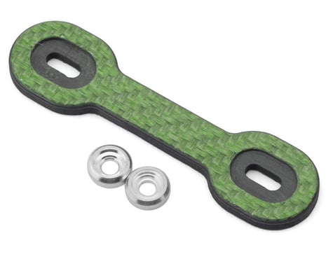 Position 1 RC Universal Carbon Fiber One Piece Wing Button Plate (Green)