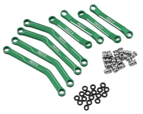 NEXX Racing Axial AX24 Aluminum High Clearance Suspension Links Set (Green)