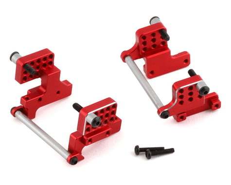 NEXX Racing Aluminum Front & Rear Shock Mounts for Traxxas TRX-4M (Red)