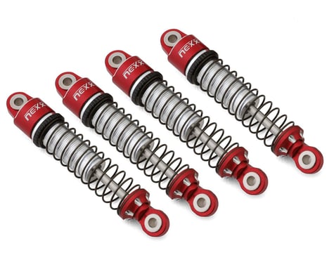 NEXX Racing TRX-4M 56mm Aluminum Threaded Oil-Filled Shocks (Red) (4)