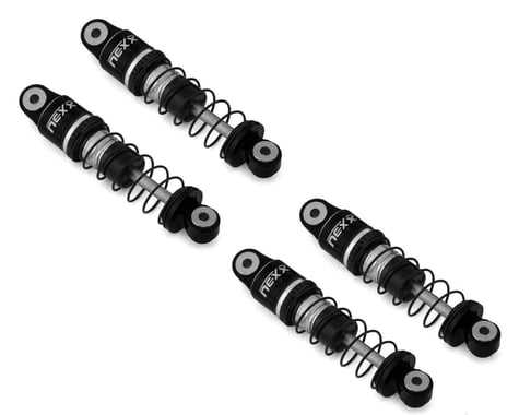 NEXX Racing SCX24 36mm Aluminum Oil-Filled Threaded Shocks (Black) (4)