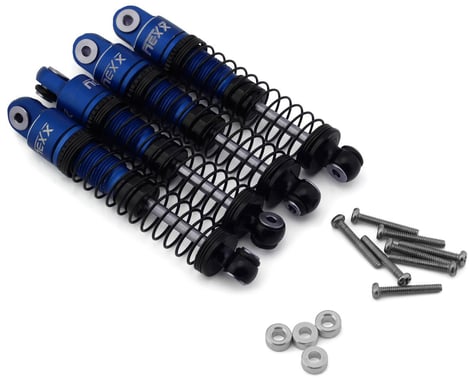 NEXX Racing SCX24 45mm Aluminum Oil-Filled Threaded Shocks (Blue) (4)