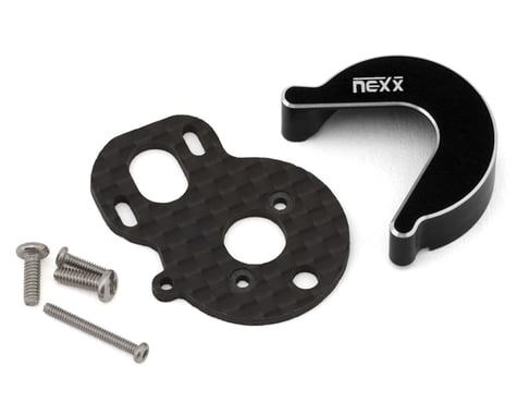 NEXX Racing Losi Micro-B Carbon Motor Plate & Aluminium Gearbox Cover Set