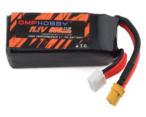 OMP Hobby 3s LiPo Battery 45C (11.1V/650mAh)