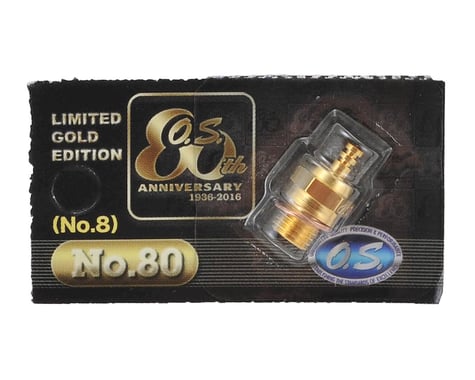 O.S. No.80 Gold Short Body Standard Glow Plug "Medium"