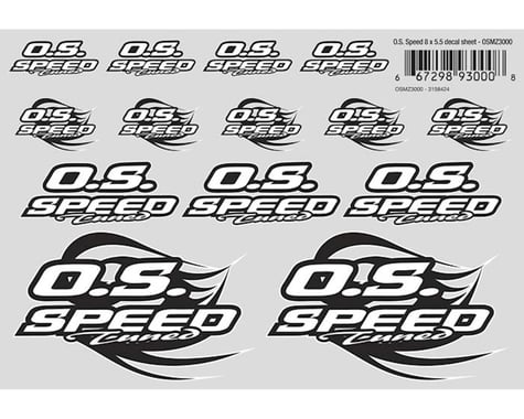 O.S. OS Speed Decal Sheet 8x5.5