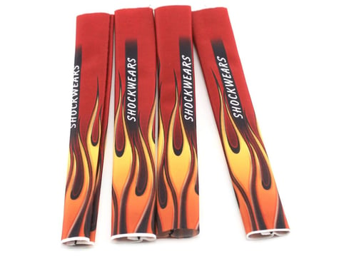 Outerwears Shockwares Flame Evolution Shock Covers (Savage X, Warhead EVO) (Red) (4)