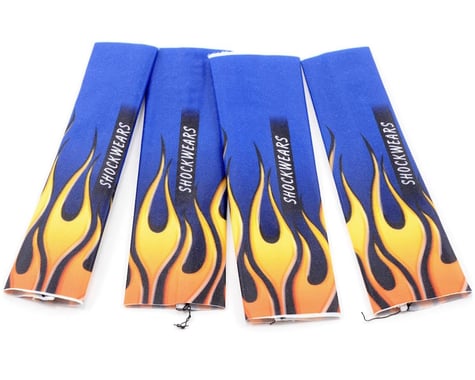Outerwears Shockwares Flame Evolution Big Bore Shock Covers (4) (Blue)