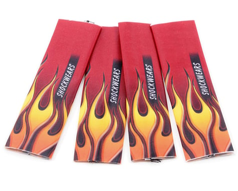Outerwears Shockwares Flame Evolution Big Bore Shock Covers (4) (Red)