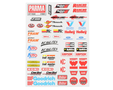 Parma PSE Off-Road Sponsor Decal Sheet