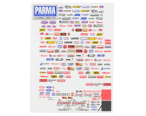 Parma PSE 1/24 Drag Logos Decals